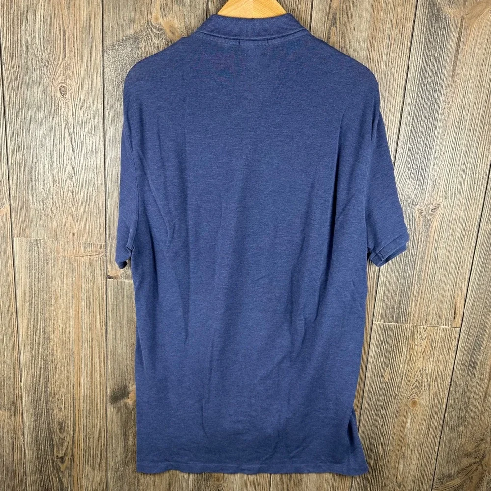 Polo Ralph Lauren Stretch Mesh Short Sleeve Polo Shirt Mens Large Blue Red Pony